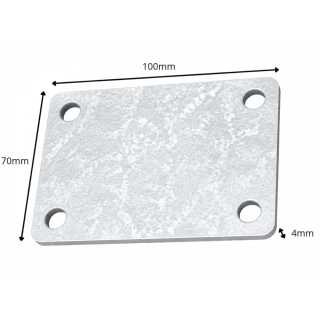 Blacha montażowa 100x70x4mm OCYNK
